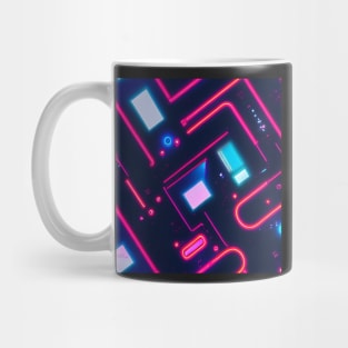 Futuristic cyberpunk space abstract colorfull pattern Mug